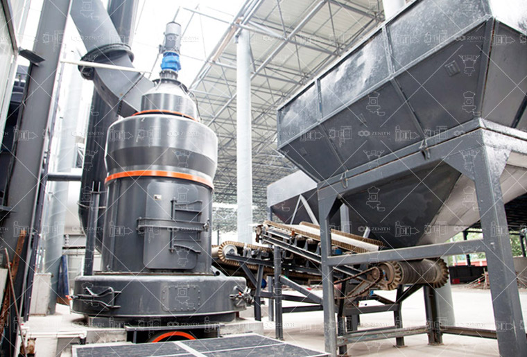 LM1300 automatic control panel showing real-time production data for 325-mesh glaze powder